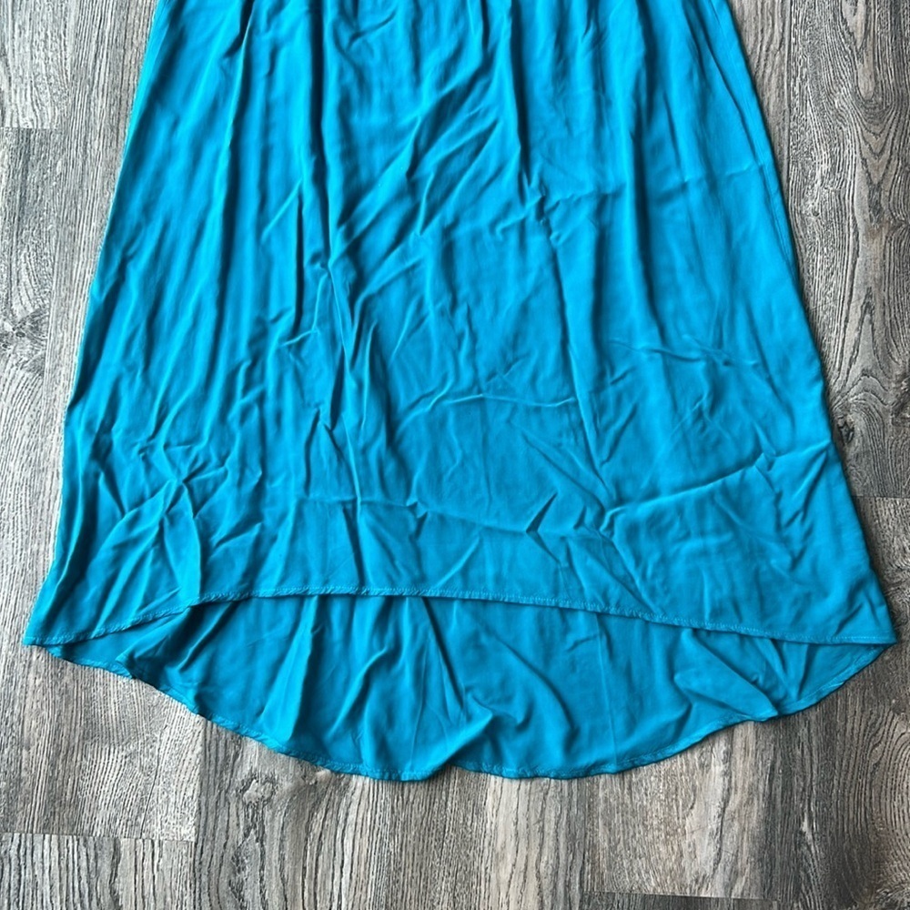 Splendid Dress Blue Green Flowy Maxi Dress Size Medium Sleeveless - Picture 5 of 12